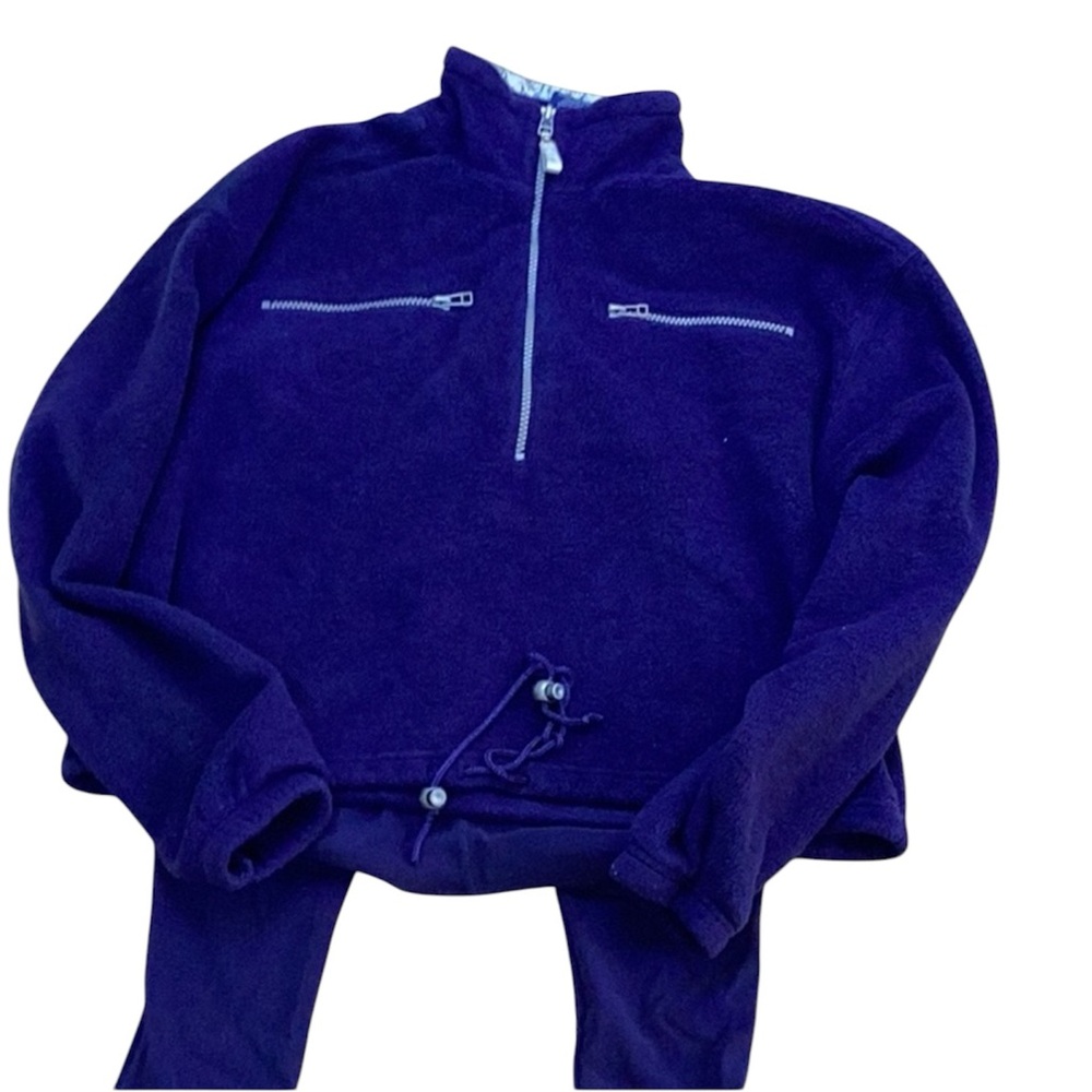 Vintage Catalina 3/4 Zip Fleece Jacket Pull On Stretch Waist Leggings Ski Set